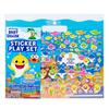 Игровой набор с наклейками Baby Shark от Horizon Group USA: Более 100 многоразовых мягких наклеек, складных наклеек и 1 лист с игровой сценой (многокрасочный)