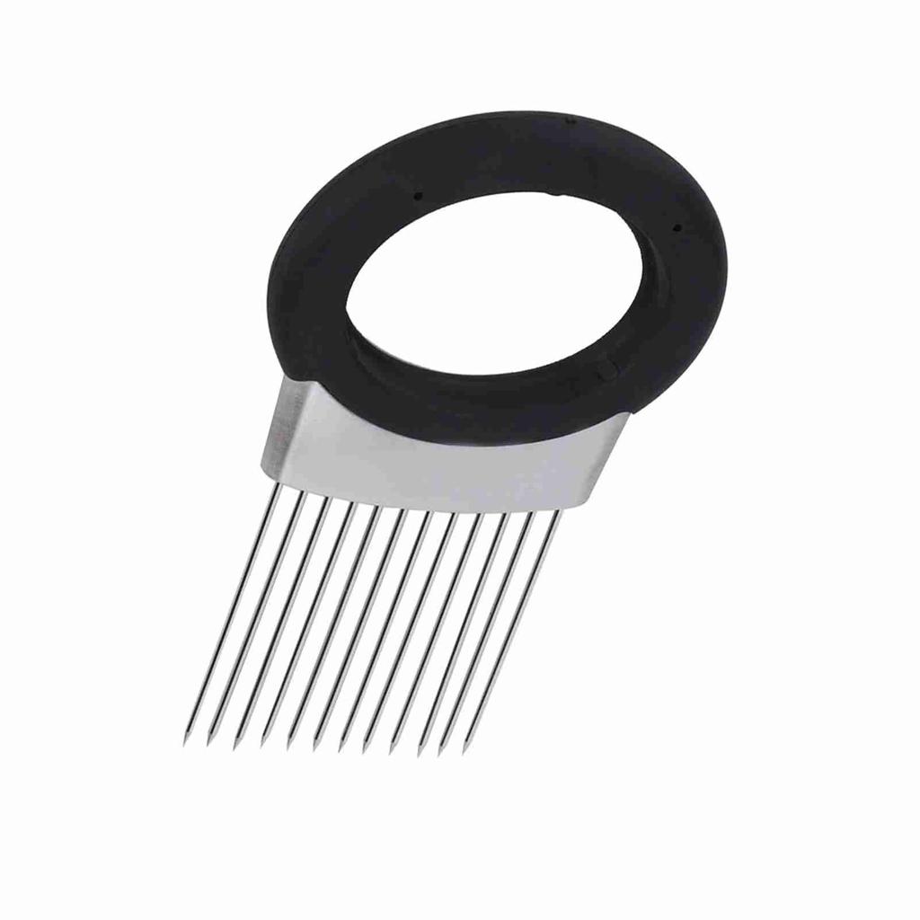 Onion Holder Vegetable Potato Cutter Slicer Stainless Steel Fork Slicing with Odor Remover
