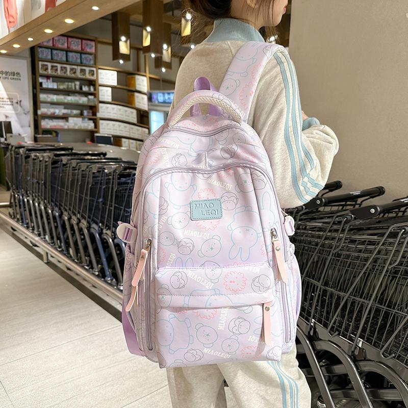 Школьная сумка женская мультяшный принт дорожный рюкзак большой емкости рюкзак для студентов