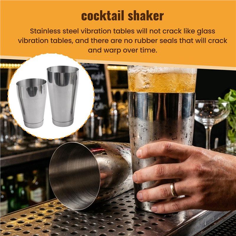 ABUL-Premium Cocktail Shaker Set-Piece Pro Boston Shaker Set. Unweighted Martini Drink Shaker Made From Stainless Steel 304