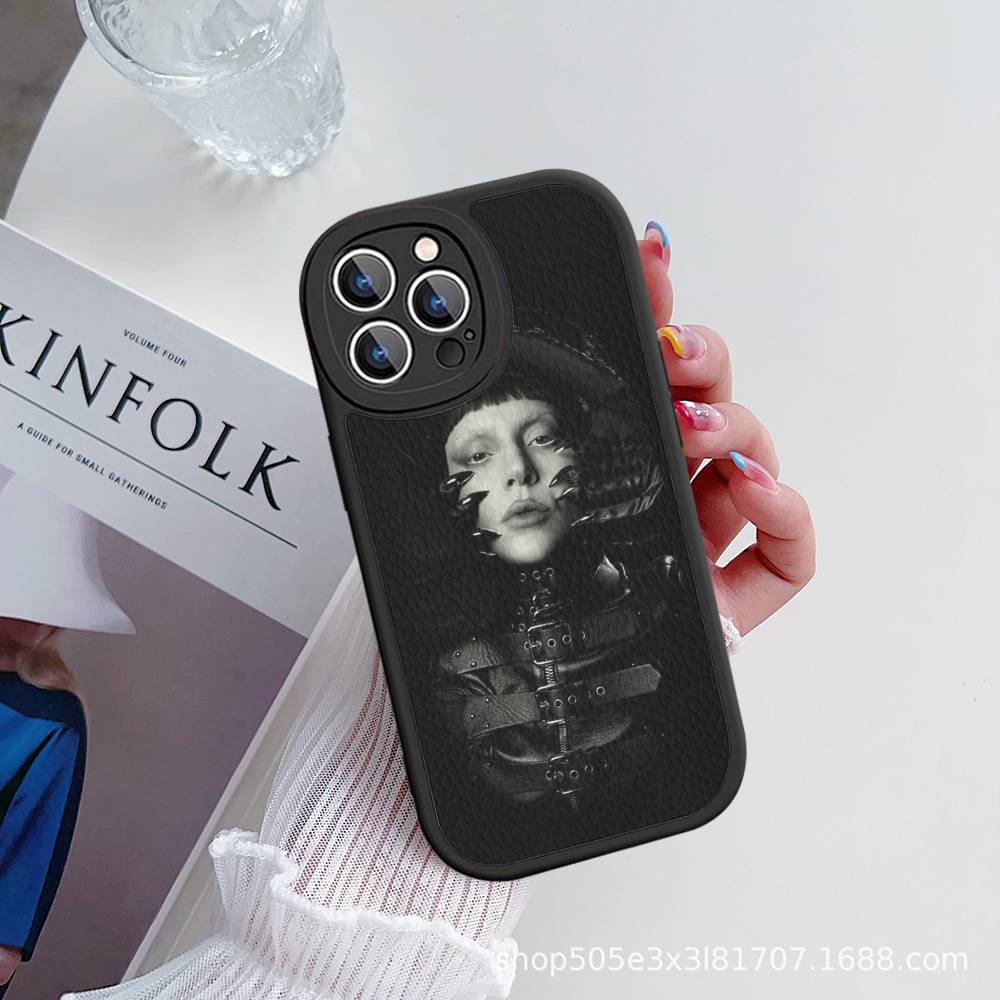 Чехол для телефона Lady Gaga Альбомы Для IPhone 16 15 14 13 12 11 Pro Max Plus Мягкая кожаная крышка
