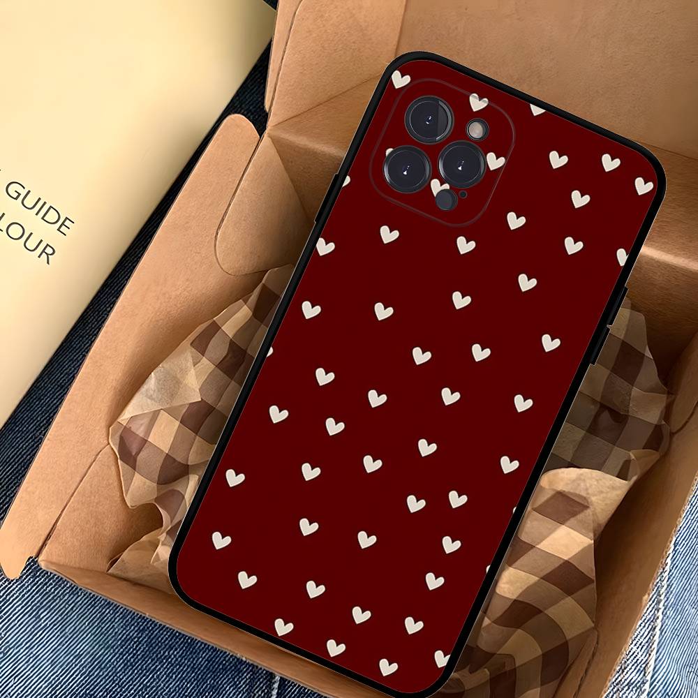 Милый Чехол-Сердечко для IPhone 17 Pro Max Air Задняя Крышка 16 15 14 13 12 11 Pro Max Чехол