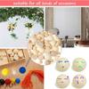 Diameter 12-25MM Half Wooden Beads Unfinished Natural Half Round Wood Balls Beads for DIY Paint Woodworking Christmas Decor