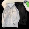 Мужская толстовка с капюшоном на молнии с завязками на осень-зиму, свободная верхняя одежда с карманами