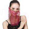 Beautiful Lady Belly Dance Dancing Face Mask Voile Wrap Scarf Sequin Perform Accessory