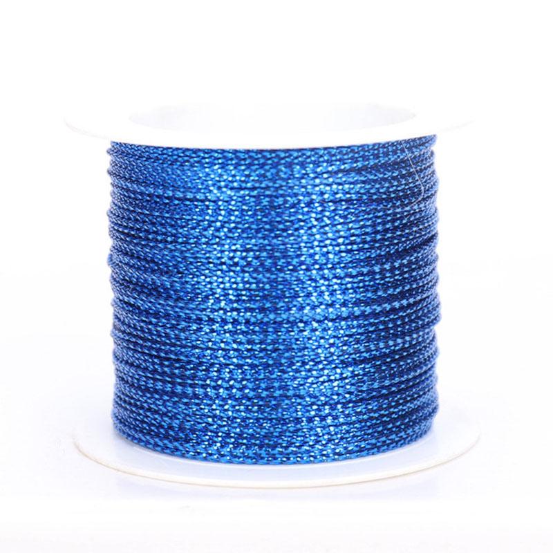 20m/roll 1mm Gold Silver Red Cords Metallic Rope Thread String Strap Gift Wrap Ribbon Cord Bracelet No-slip Hang Tag