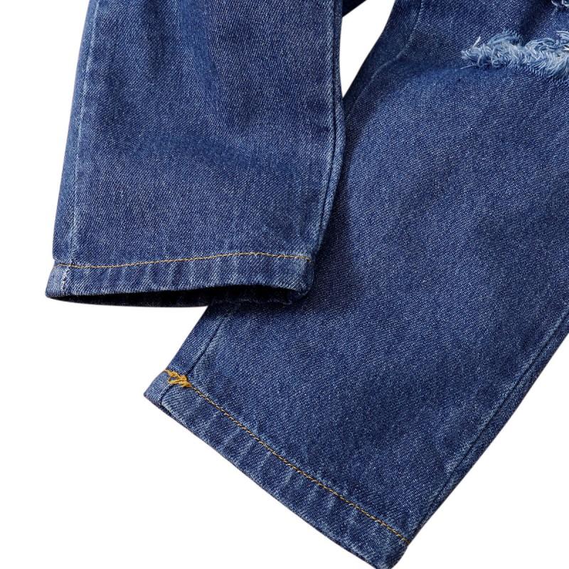 Футболка с камуфляжным принтом для маленьких мальчиков, топы, джинсовые штаны, брюки, комплект одежды, комплект одежды из 2 предметов