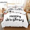 3D Digital Printing Christmas Bedding Set, Merry Christmas Duvet Cover, Linen, Queen Size, Fashion Design