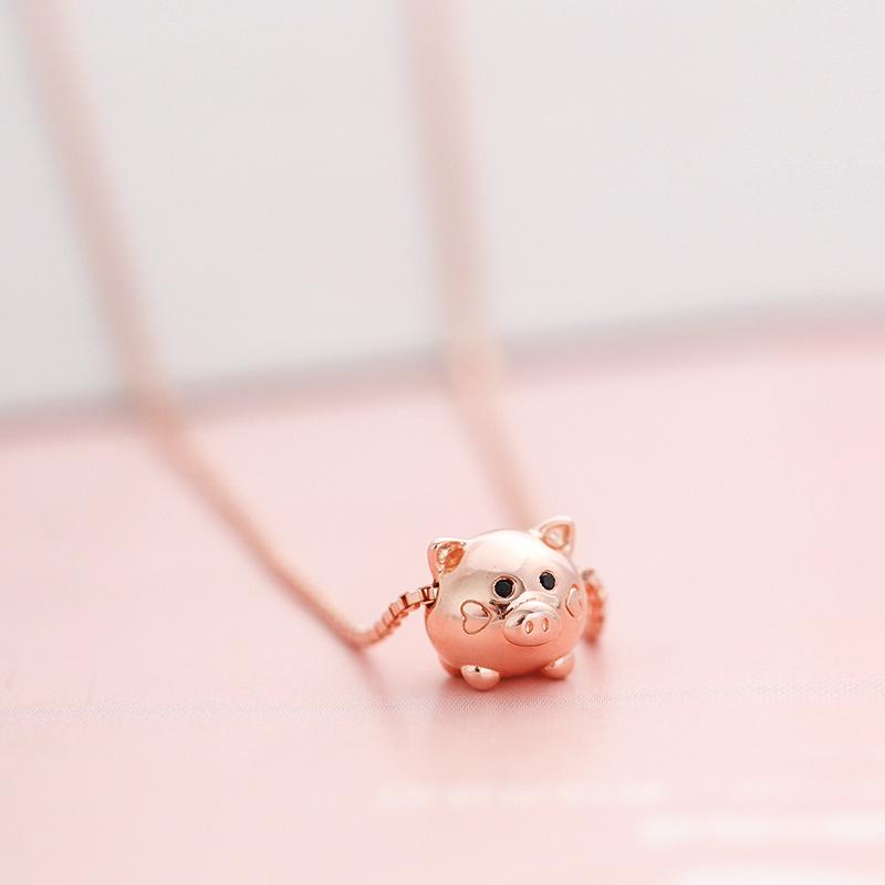 Новый стиль ожерелья Простой милый год зодиака год зодиака модное ожерелье свинья