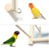 Wood Bird Mirror With Perch Stand Bird Toy Stand Bird Toy For Parrot Parakeets Cockatiels Cage Cage Parakeet Accessories