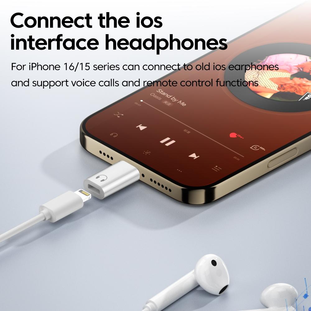 IOS Female to Type C Male Adapter For 16 15 Huawei ipad Wired Headset Converter USB C to ios Earphone Audio AUX