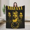 Плед Nirvana с принтом лица Качество Супер Мягкий Плед для дивана Плед для путешествий Осень Покрывало для кровати