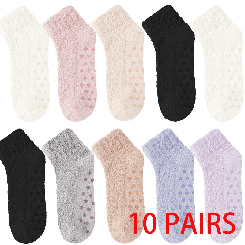 1/10 пар Осенне-зимние теплые носки для пола из кораллового флиса Домашние Милые Сладкие Женские Плюс Флисовые носки