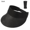 Summer Wide Brim Portable Straw Cap Sun Hat Beach Hat Visors
