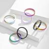 New Titanium Steel Ceramic Double Ring Double Ring Double Color Ring Ring Interlocking Single Wishing Couple Pair Ring