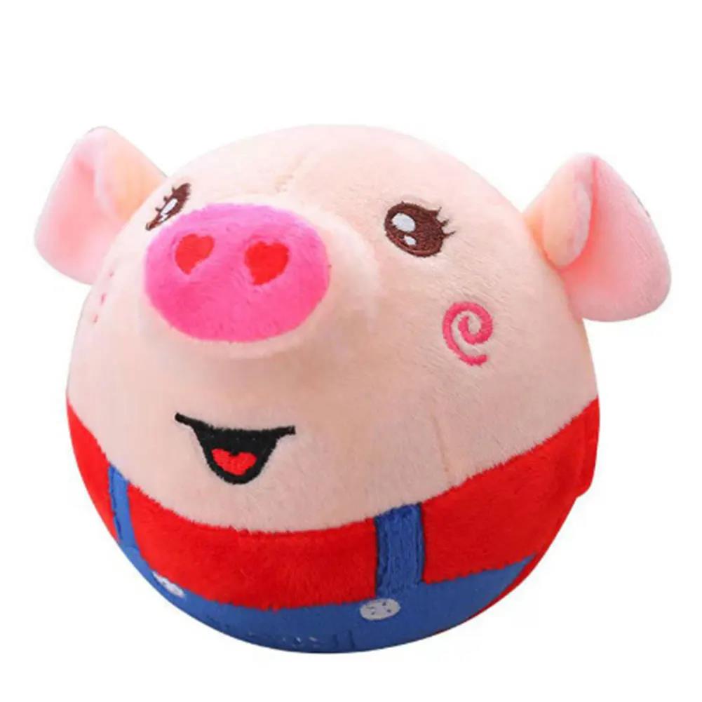 Electronic Pet Dog Toy Ball Pet Bouncing Jump Ball Music Vibration Bite Puppy Ball Interactive Dog Chewing Moving Plush Doll Toy 1