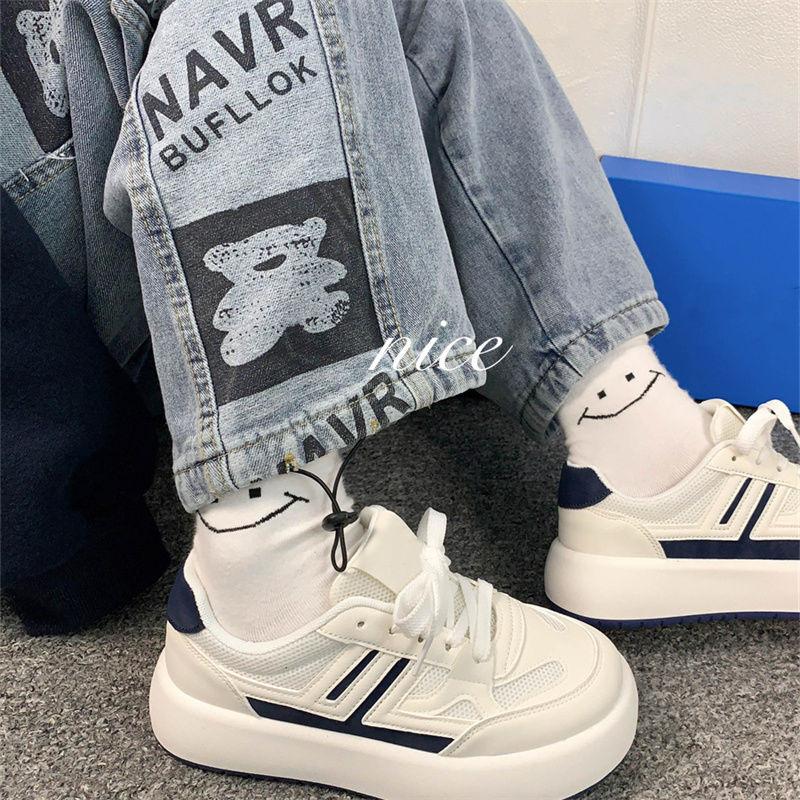 Большие туфли для детей весна и осень новые студенческие Ins модные удобные нишевые повседневные дышащие маленькие белые туфли