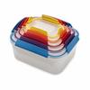 Joseph Joseph Nest Lock Plastic Food Storage Container Set with Lockable Airtight Leakproof Lids, 10-Piece Set, Multicolor