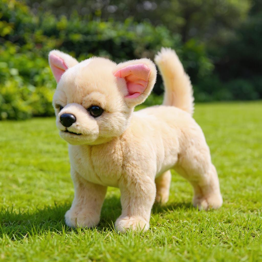 Simulated Chihuahua Plush Toy Super Lifelike Puppy Doll Soft and Cuddly Children's Gift Home Decor Emotional Companion Pet