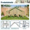 Chicken Coop 3x4m with Perch Ladder & Safety Lock - Waterproof UV Protection Tarp, Reinforced 1mm Steel Tubes - Ideal for Pigeons, Ducks, Turkeys