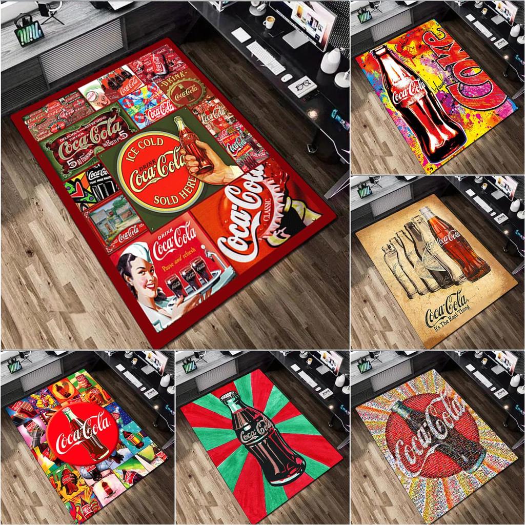 Ковер с принтом Coca Cola - Домашний декор Ковер Для гостиной Спальни Напольное покрытие Зона компьютерного кресла Ковер