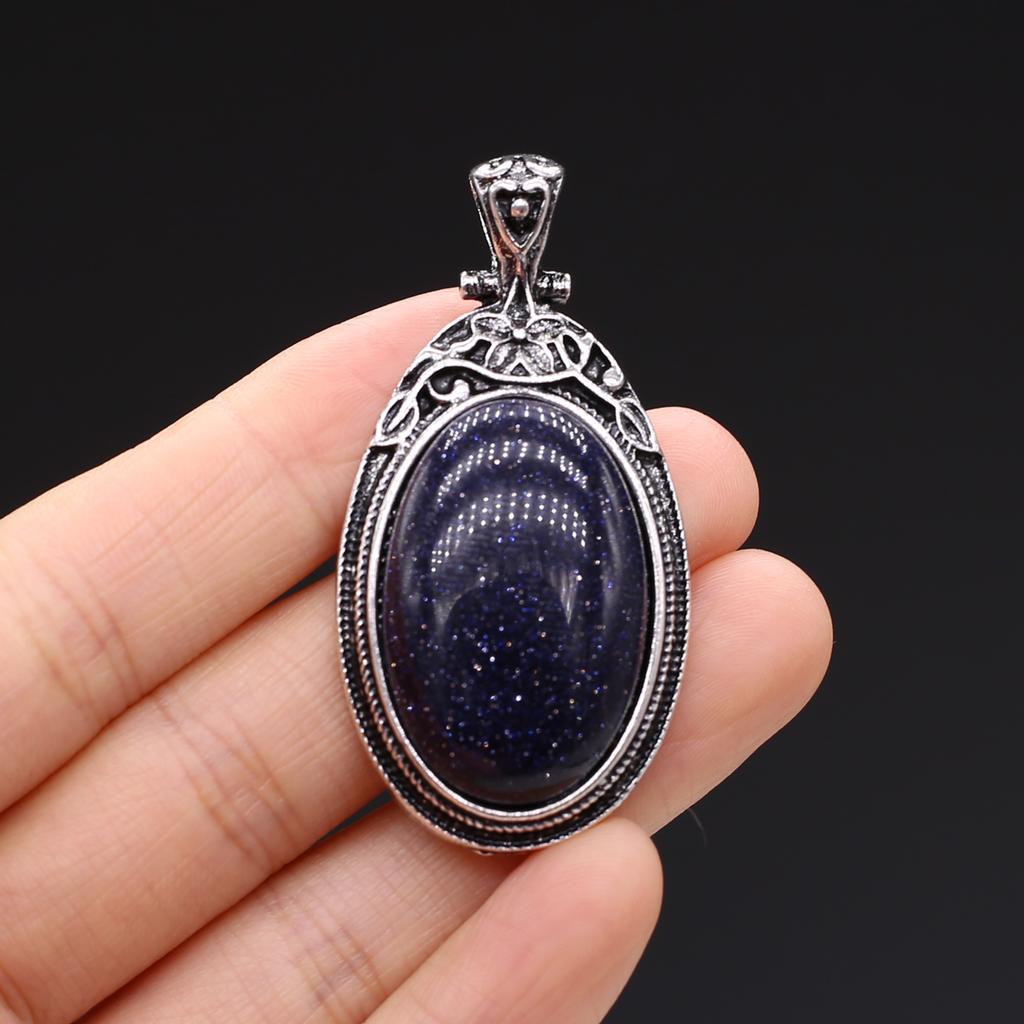 Подвеска из натурального камня в винтажном стиле, ожерелье, модные украшения, овальная форма, колье из сплава, розовый кварц, опал, малайзийский нефрит, идеи подарков, подарки для влюбленных