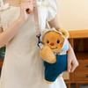 Denim Bear Butter Overalls Plush Backpack Cute Teddy Bear Going Out Bag Shoulder