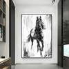 Black and White Horse Animal Canvas Poster Modern Minimalist Style Decoration Painting Living Room Wall Art Mural for Home Decor
