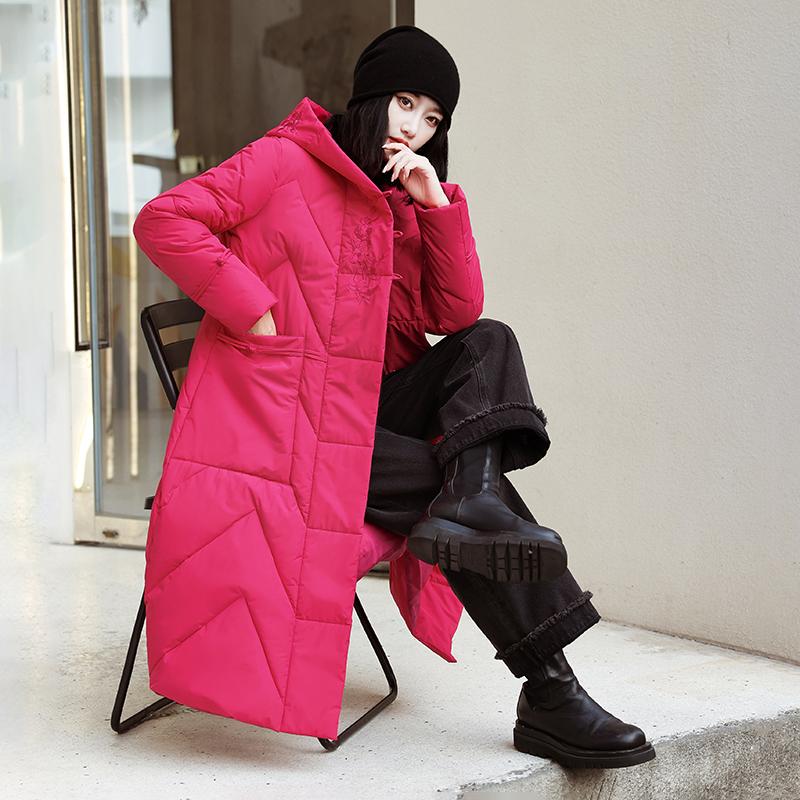 Женское осенне-зимнее пальто с капюшоном и длинными рукавами, однобортное свободное теплое длинное пальто с узлом