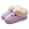 Fashion Comwarm Indoor Warm Plush Slippers For Women Men Winter Fashion Furry Slippers Flully Cotton Slides Home Non-Slip Bedroom Shoes