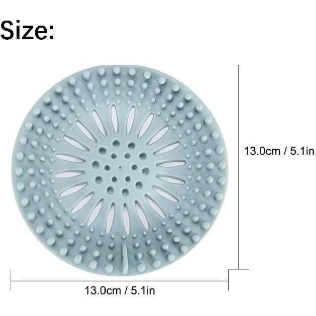 Shower Drain Hair Catcher, Bathroom Sink Drain Strainers, Durable Silicone Hair Stopper, Drain Cover Strainer to Catch Hair Easy to Install and Clean