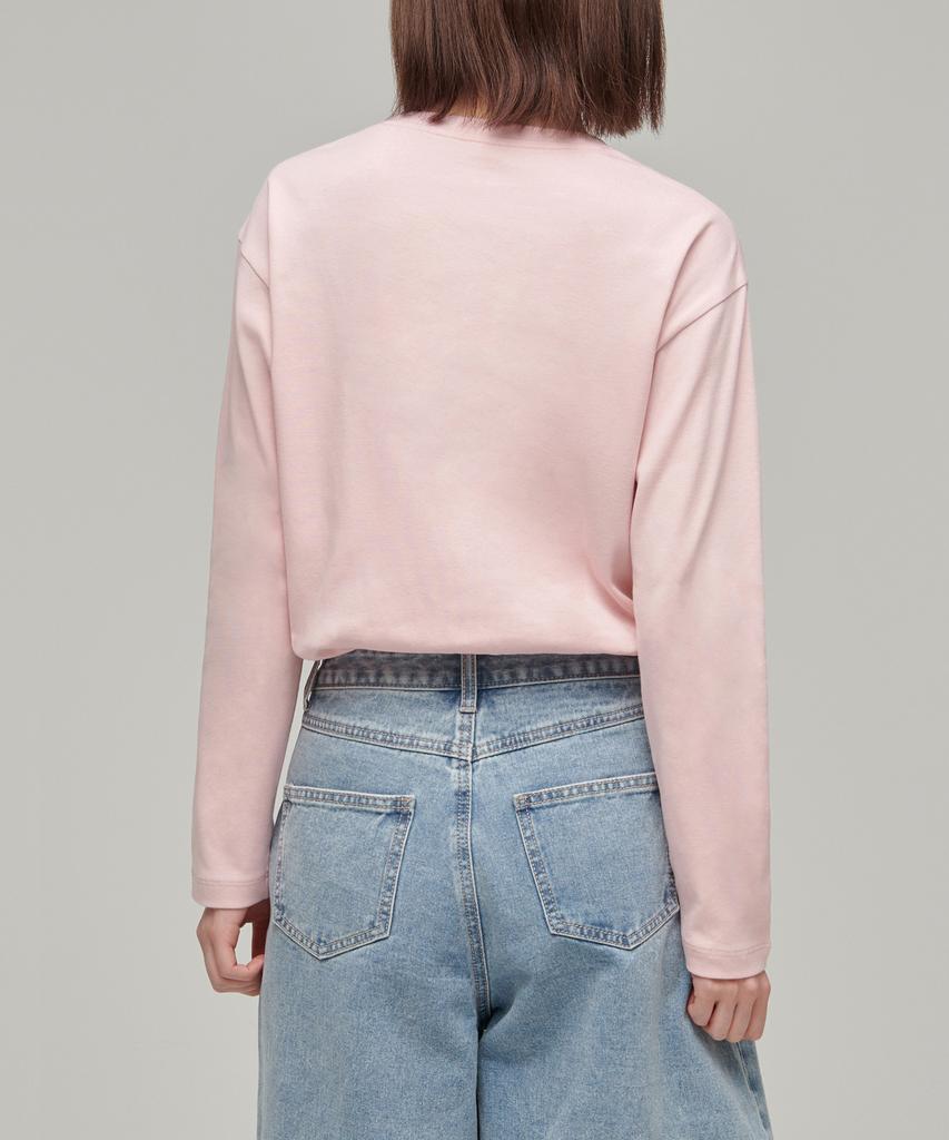 MUSINSA STANDARD WOMAN Women'S Relaxed Crew Neck Long Sleeve T-Shirt [Indian Pink]