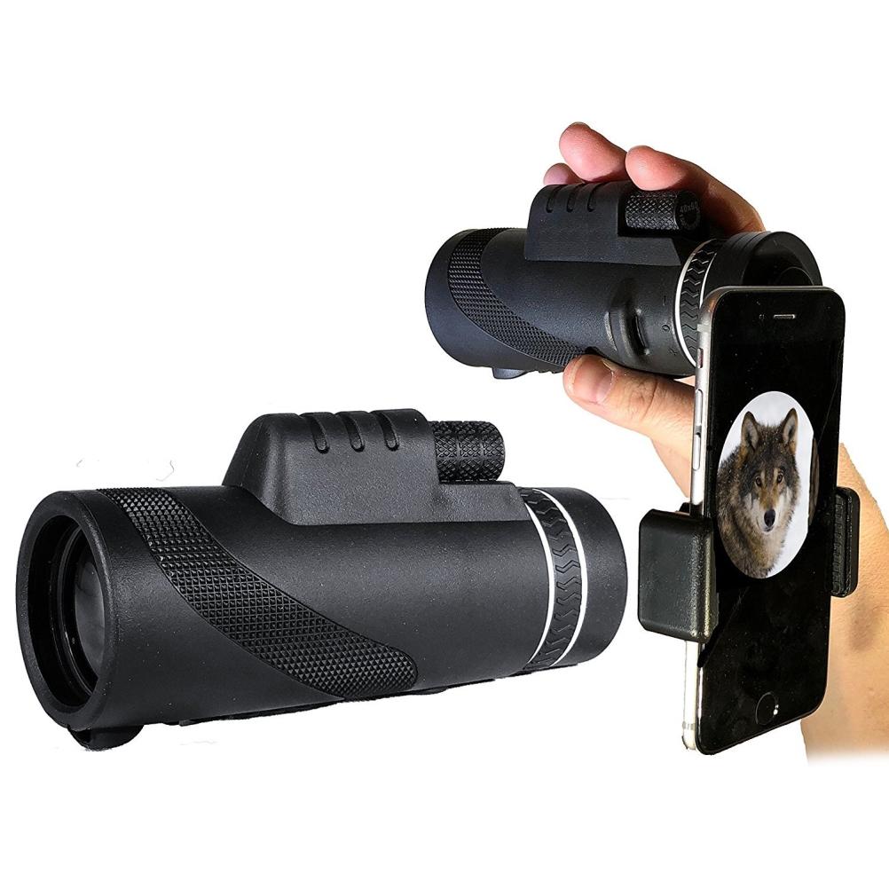 80X100 Monocular Telescope with Low Night Vision High Powered Monocular Scope for Birds Wildlife