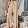 Весенне-летние женские модные однотонные универсальные брюки, повседневные широкие брюки с пузырьками