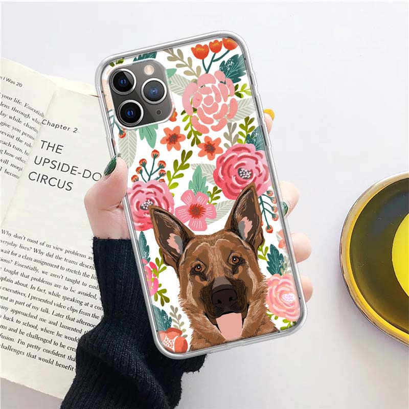 Силиконовый чехол для телефона с изображением немецкой овчарки для iPhone 17 16 16E 15 Pro Max 14 Plus 11 13 Mini 12 7 8 SE Air 17Pro Защитный корпус F