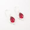 Pink Rubellite Gemstone 925 Solid Silver Handmade Jewelry Dangle Earrings 1.6" EE-163-7