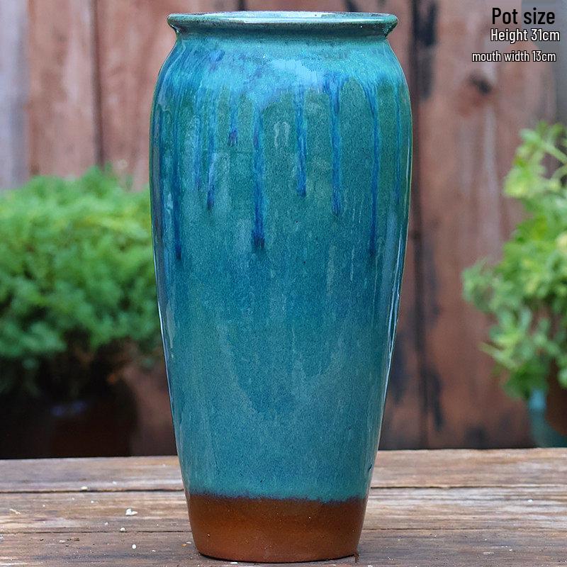 Высокий ручной керамический глиняный горшок для суккулентов и орхидей