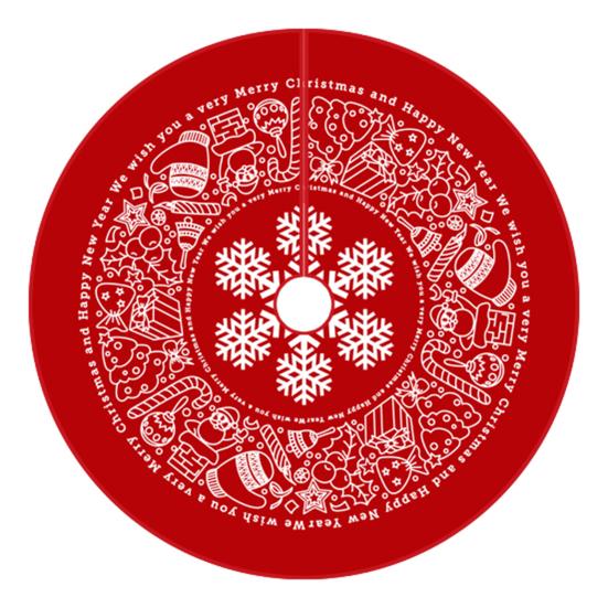 Юбка «Рождественская елка» Яркий цвет, Износостойкий, простая установка, Круглый большой коврик с принтом «Снежинка и лосось» в виде рождественской елки