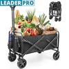 5 Inch Foldable Trolley Wagon Utility Garden Cart Collapsible Outdoor Camping Cart with Silent Universal Wheels