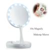 Folding Swivel Cosmetic Mirror Desktop Cosmetic LED Lights