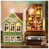 CUTEROOM Деревянный кукольный домик DIY Набор для детей с миниатюрным подарком на день рождения для декора интерьера, мебель для дома, для девочек, (Стиль Эми)