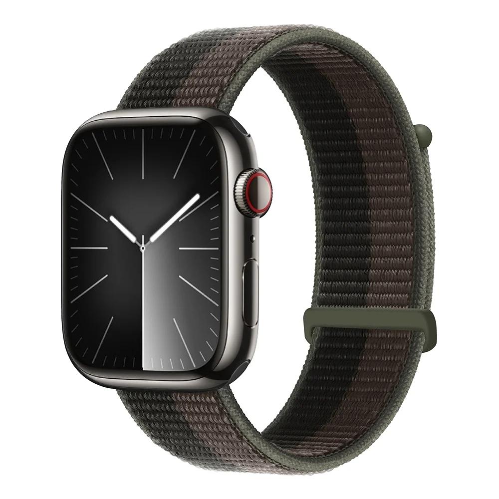 Плетеный нейлоновый ремешок-петля для Apple Watch 11 10 9 8 7 45 мм 41 мм 42 мм 46 мм Ultra 3/2 49 мм Удобный браслет iWatch 6 5 SE Ремешок
