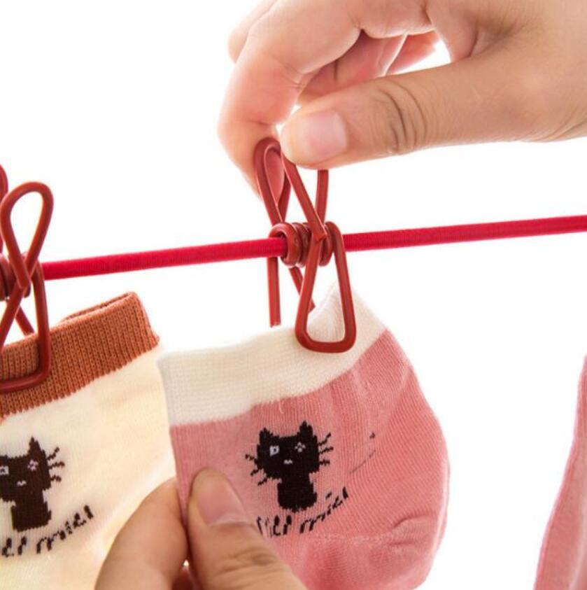 Red Clothesline With Clamp Household Goods Practical And Popular Products