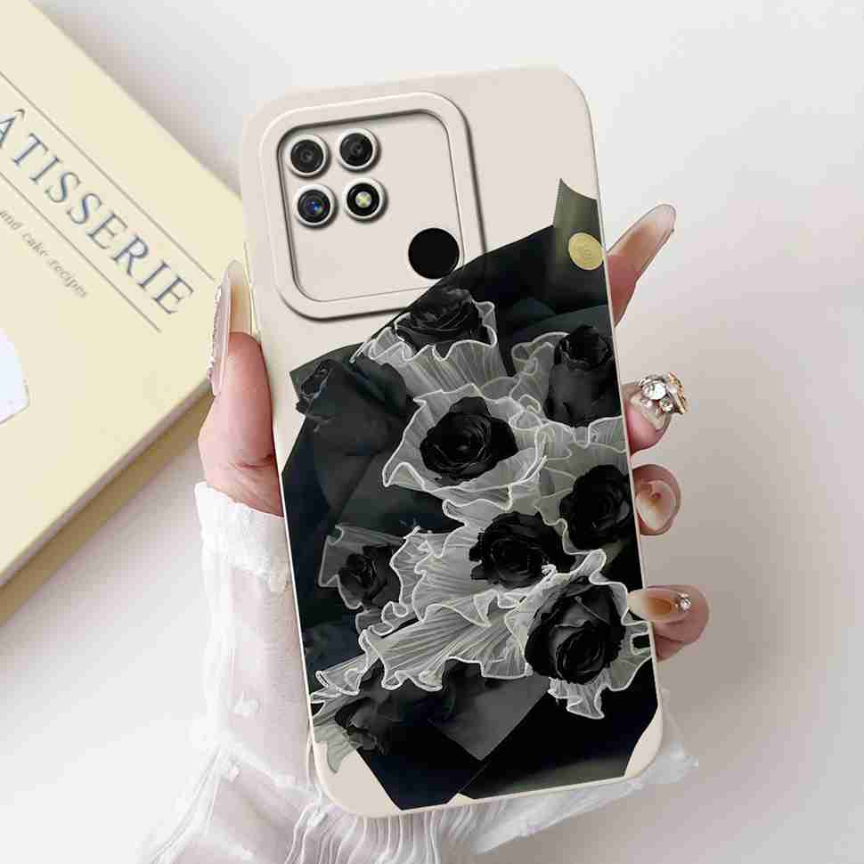 Чехол для Realme Narzo 50A RMX3430 Цветы Мягкий Силиконовый Чехол для Oppo Realme Narzo50a 6.51" Модный Защитный Чехол