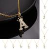 Crystal Alphabet Initial Letter A-Z Women Crown Pendant Necklace Fashion Jewelry