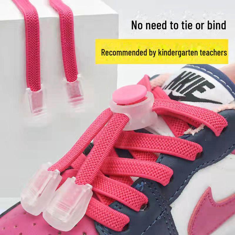 Children's No-Tie Shoelace Buckle with Spring and Tail Lock
