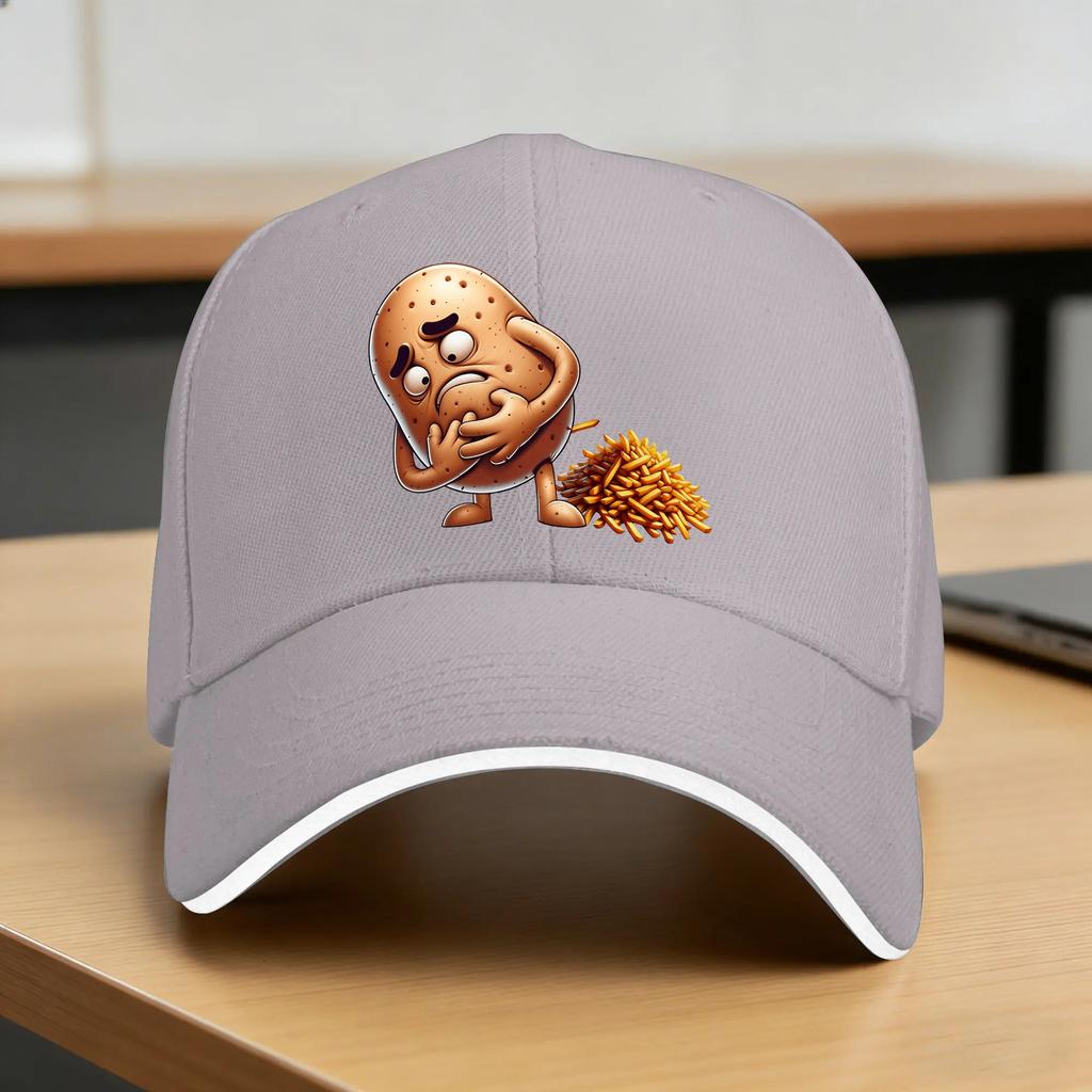 Potato Farting French Fries Casual Baseball Cap Summer Trucker Hat Hot Sale Tennis Skate Hip Hop Hats Baseball Caps