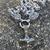 Stainless Steel Thor 'S Hammer Pendant Necklace Wolf Head Stainless Steel Necklace Men 'S Accessories 