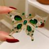 1Pcs Classic Exquisite Butterfly Brooches Pins Women Shiny Rhinestone Insect Lapel Pins Badges Party Banquet Jewelry Accessory Gift