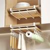 Kitchen Non-punching Multi-functional Pot Lid Cutting Board Placement Storage Rack Cabinet Hanging Cabinet Lower Hanger KTY